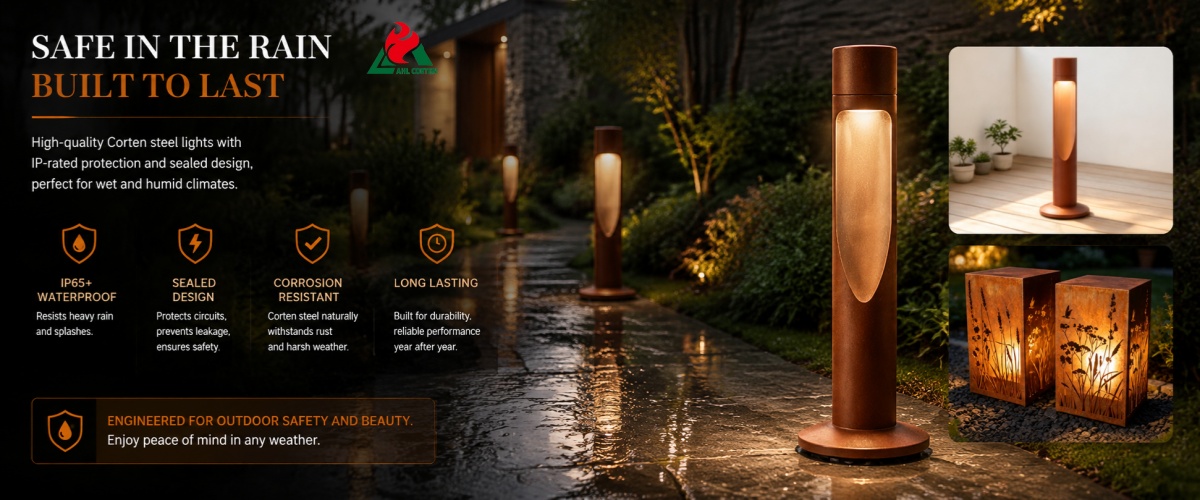 Can Corten Lights Be Used In Rainy Climates
